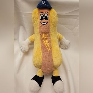 MLB Dodgers Yellow and Brown Hot Dog Stuffed Toy